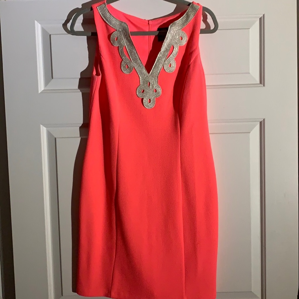 Vince Camuto Neon Pink Shift Dress